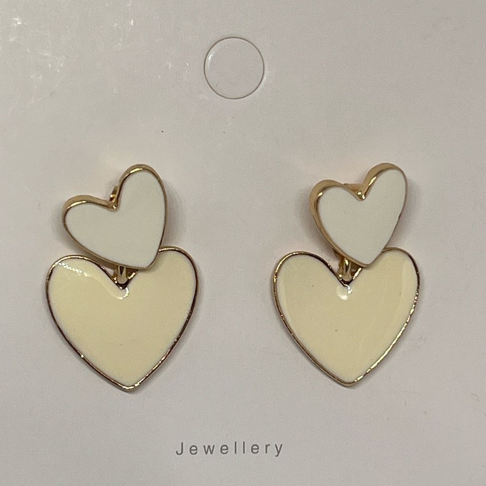 Sweet Heart Titanium Steel Earrings NWT